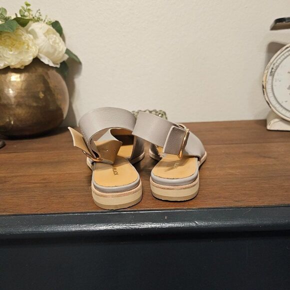 All Black Gray Pointed Sling Back Loafers Sz 37.5 (US 7) - Picture 6 of 8